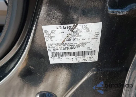 2008 Ford Edge Se z USA, uszkodzony, nr VIN 2FMDK36C08BA03436